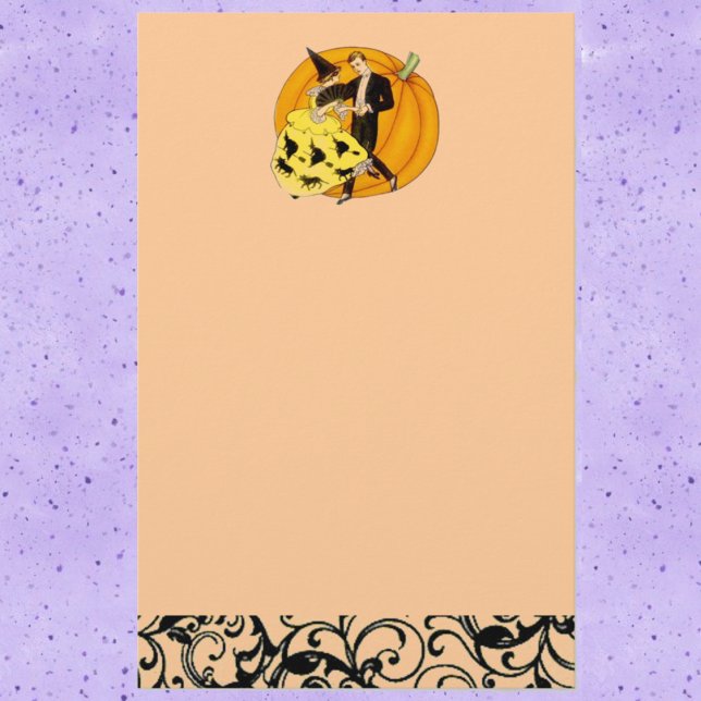 Dancing Halloween Couple Stationery (Creator Uploaded)