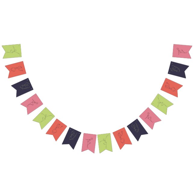 Dancing Halloween Skeletons Bunting Flags (All)