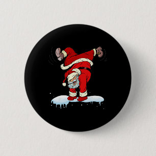 Dancing Hip Hop Santa Claus Xmas Christmas Party 2 Inch Round Button