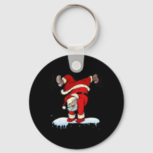 Dancing Hip Hop Santa Claus Xmas Christmas Party Keychain