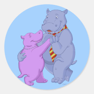 Dancing Hippo Tango Sticker