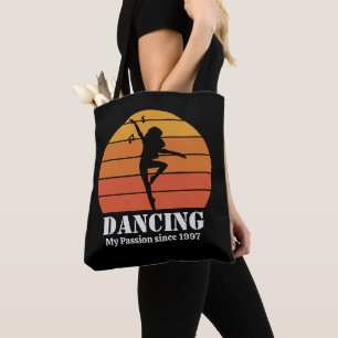 Dancing Hobby Retro Sunset Personalize Tote Bag