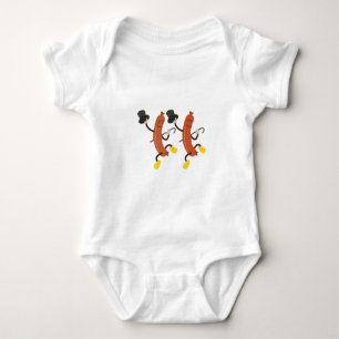 Dancing Hot Dogs Baby Bodysuit