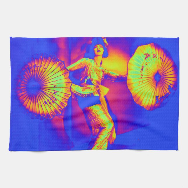 Dancing in colour kitchen towel (Horizontal)