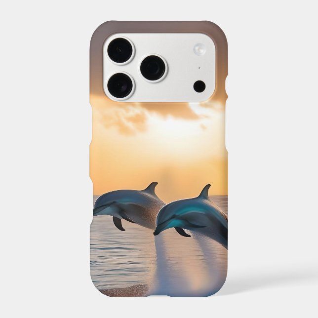 Dancing in the Dusk: Three Dolphins Leaping  (Back)