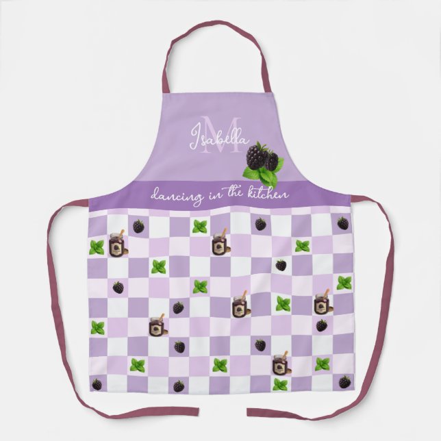 “Dancing in the Kitchen” Blackberry Jam Apron (Front)