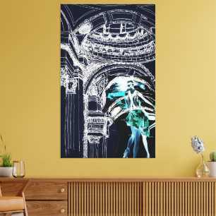 Dancing In The Pantheon, Paris: Wrapped Canvas