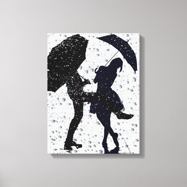 Dancing in the rain canvas print (Front)