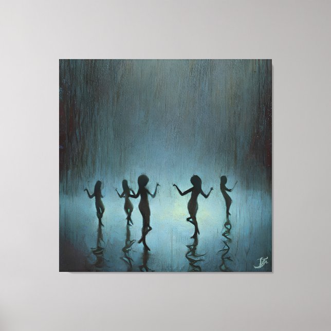 Dancing in the rain canvas print (Front)