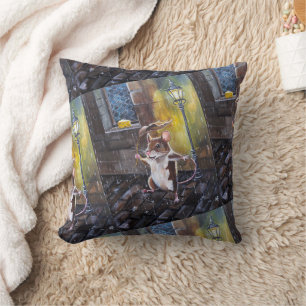 Dancing in the Rain Painting by Alfred Fox Throw Pillow