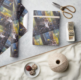 Dancing in the Rain Painting by Alfred Fox Wrapping Paper