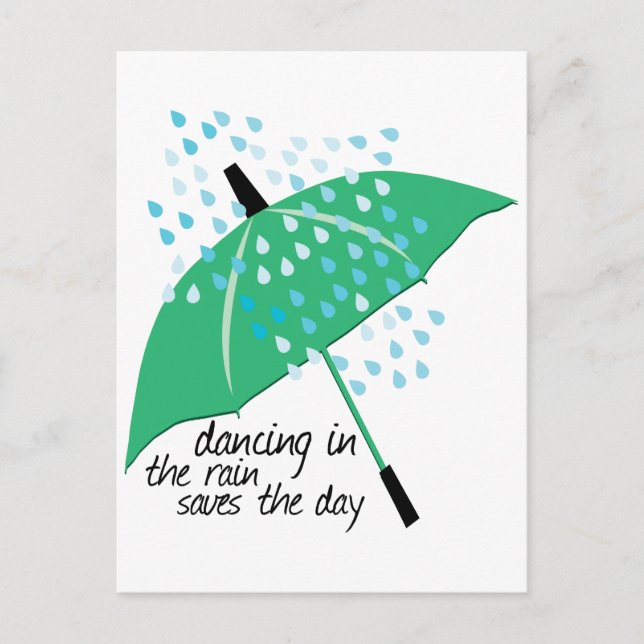 Dancing In The Rain Saves Postcard (Front)