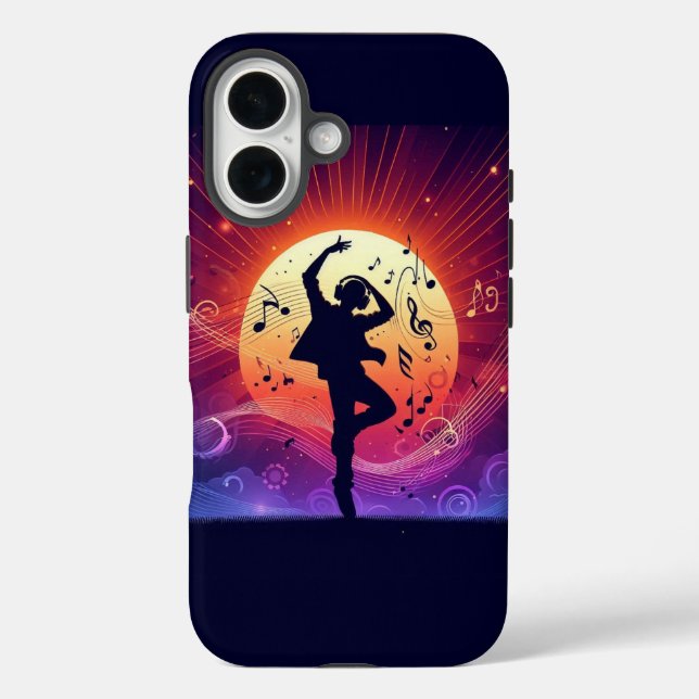 Dancing in the Sunset – Music Lover Vector Art Pho Case-Mate iPhone Case (Back)