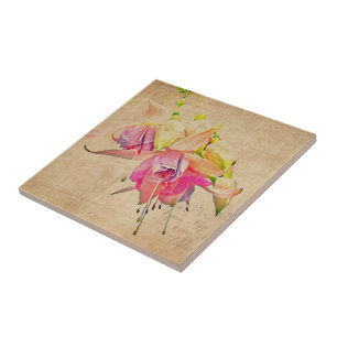 Dancing In The Wind - Fuchsia Flowers Tile