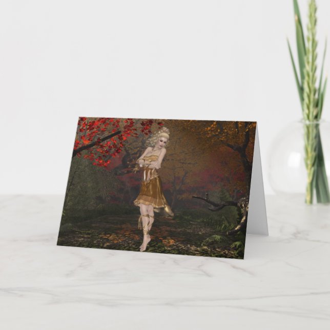 Dancing in the Woods 2 - In the Fall Greeting Card (Front)