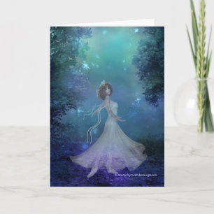 Dancing in the Woods Fantasy Greeting Card