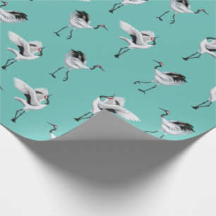 Dancing Japanese Cranes Wrapping Paper