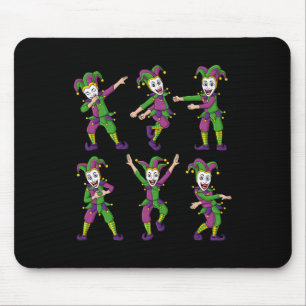 Dancing Jokers Mardi Gras Fun Boys Girls Kids Mouse Pad