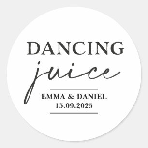 Dancing Juice Wedding Favor Stickers