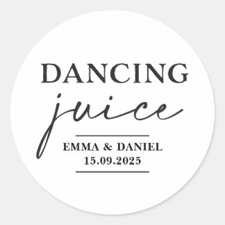Dancing Juice Wedding Favor Stickers