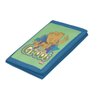 Dancing Kid Groot Badge Trifold Wallet