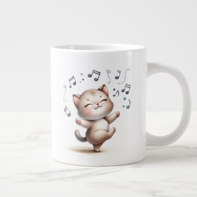 Dancing Kitten - Jumbo Mug (Droite)