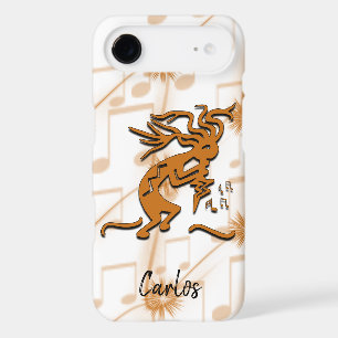 Dancing Kokopelli Merrymaker With Musical Notes