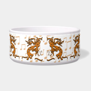 Dancing Kokopelli Musician With Musical Notes