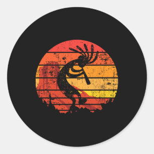Dancing Kokopelli Southwestern Usa Native American Classic Round Sticker