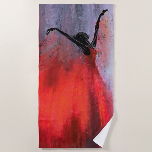 Dancing Lady Beach Towel (Front)