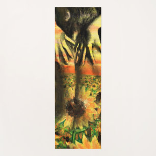 Dancing Lady in Sunflowers - Original Painting Art Yoga Mat