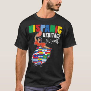 Dancing Latino Latinx Countries Flag Hispanic Heri T-Shirt