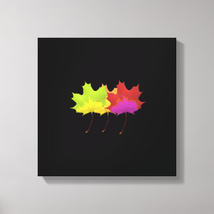 DANCING LEAF DESIGN NATURE THEME   CANVAS PRINT