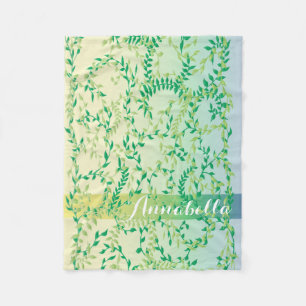 Dancing leaves fleece blanket