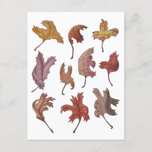 Dancing Leaves Postcard