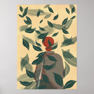 Dancing leaves poster