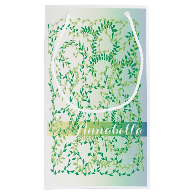 Dancing leaves small gift bag (Back)
