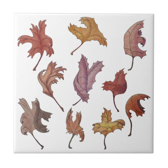 Dancing Leaves Tile (Front)