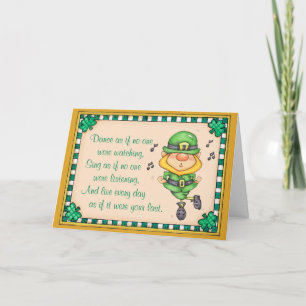 Dancing Leprechaun Card