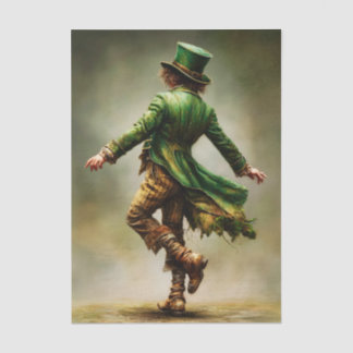 Dancing Leprechaun Irish Portrait FD6L Decoupage Tissue Paper