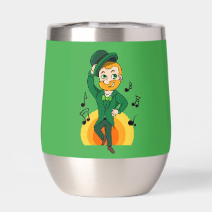 Dancing leprechaun, St. Patrick's Day cartoon 