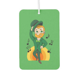 Dancing leprechaun, St. Patrick's Day cartoon  Air Freshener