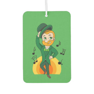 Dancing leprechaun, St. Patrick's Day cartoon Air Freshener