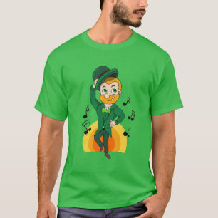 Dancing leprechaun, St. Patrick's Day cartoon  T-Shirt
