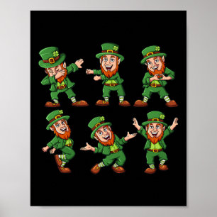 Dancing Leprechauns St Patrick's Day Fun Boys Girl Poster