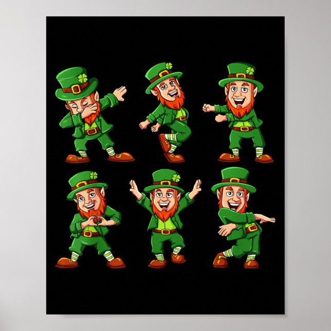 Dancing Leprechauns St Patrick's Day Funny Boys Gi Poster (Front)