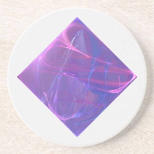 Dancing Lights Fractal Art Coaster (Front)