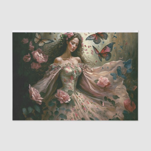 Dancing Maiden in the Garden Tissue Paper (Front)