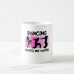 dancing makes me happy coffee mug