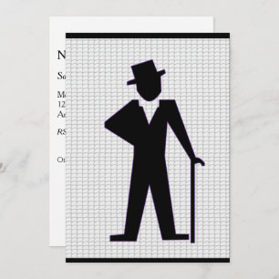 Dancing Man Customizable Bachelor Party Invitation